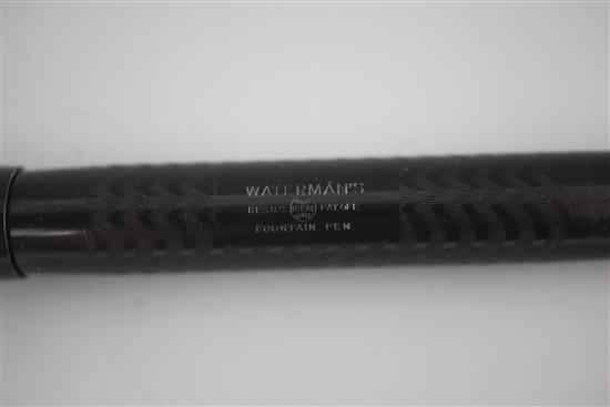 A Watermans no.20 Worlds Largest safety pen, 6.7/8in. 17.5cm.